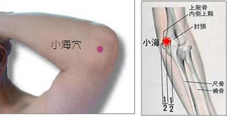 小海穴→治貧血、頭痛