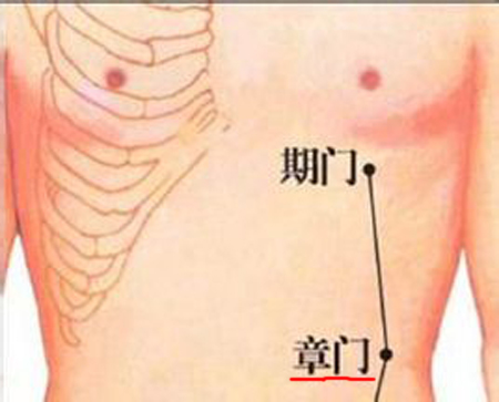 章門穴→治腹痛、腹脹