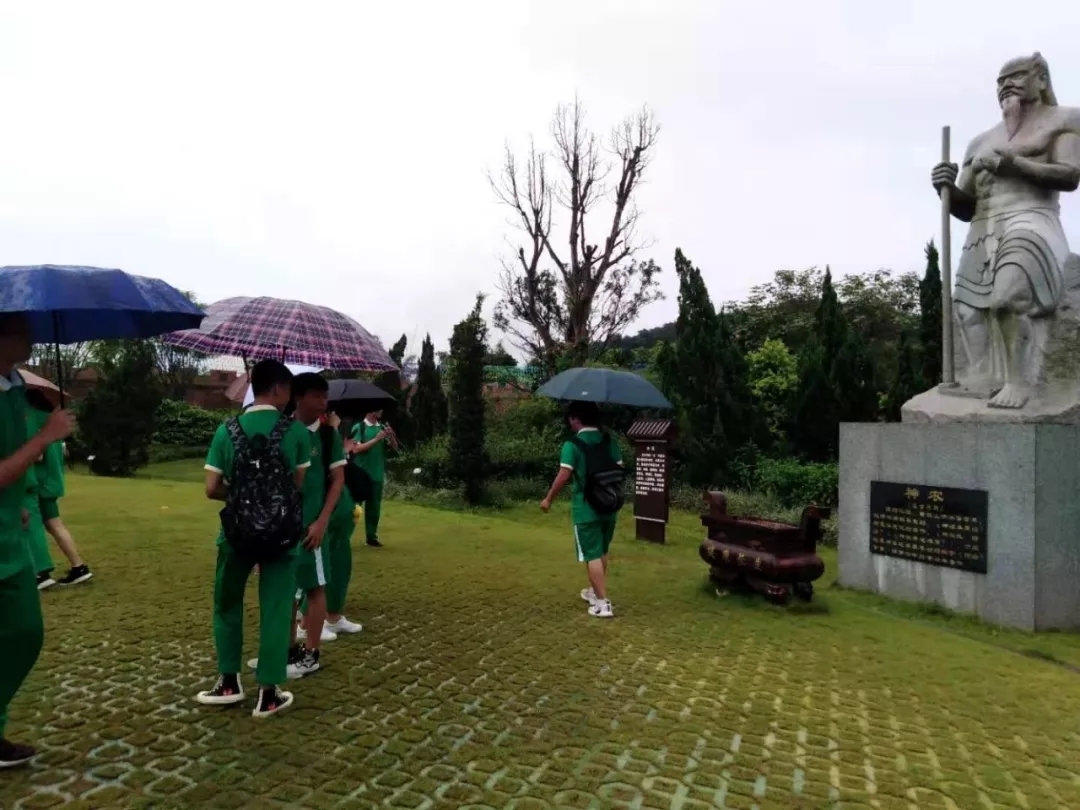 同學(xué)們在國醫(yī)園和百草園參觀、學(xué)習(xí)